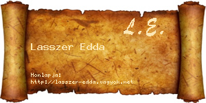 Lasszer Edda névjegykártya